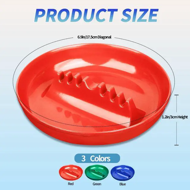 Alt view image 2 of 6 - 3Pcs Assorted Colors Ashtray Sets, Ash Tray for Cigarettes and Cigar, Round Large Size Plastic Ashtrays, for Indoor Outdoor Home Office Patio Restaurant Bar Hotel Use (1 Green 1 Red 1 Blue)