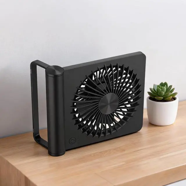 Alt view image 6 of 6 - Small Desk Fan,Rechargeable USB Fan Battery Operated,Ultra Quiet, Strong Wind, 3 Speeds Travel Fans