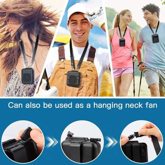 Alt view image 4 of 7 - Portable Waist Belt Cooling Fan Rechargeable, 23h Use Time, 5100RPM Strong Airflow with 3 Speed Levels, Personal Under Shirt Fan for Men,Hands-free Clip on Pants Fan for Outdoor Working,Jobsite