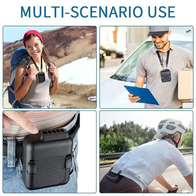 Alt view image 6 of 7 - Portable Waist Belt Cooling Fan Rechargeable, 23h Use Time, 5100RPM Strong Airflow with 3 Speed Levels, Personal Under Shirt Fan for Men,Hands-free Clip on Pants Fan for Outdoor Working,Jobsite