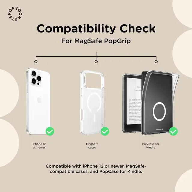 Alt view image 5 of 6 - Phone Grip for MagSafe, Magnetic Holder, Phone Stand - Clear