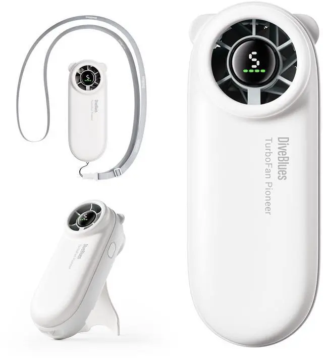 Main image of Handheld Portable Turbo Fan, 4000mAh USB Rechargeable Pocket Fan, Up to 16 Hours, Hand Fan with 5 Speeds Powerful Cooling for Travel/Summer/Outdoor/Lash/Purse