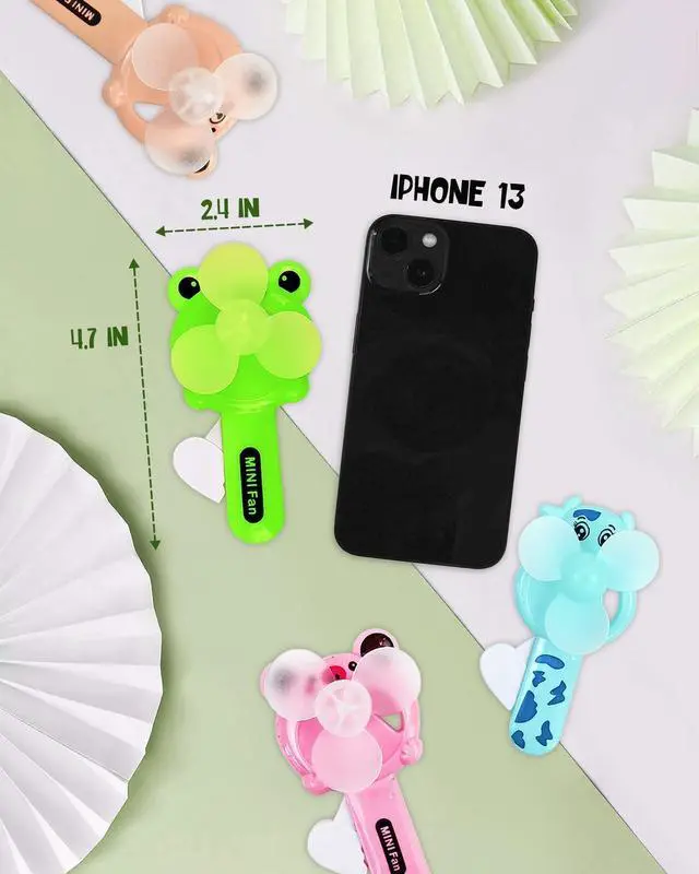 Alt view image 5 of 7 - 12 Cool Party Favors for Kids 8-12 Years Old -Cute Handheld Toy Fans, Novelty Toys Manual Press Cooling Fans for Boys and Girls Outdoor -Goody Bag Stuffers, and Classmate Exchange Toys