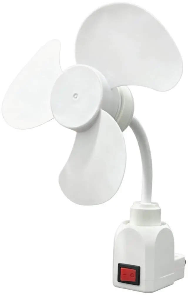 Main image of E27 Socket Fan Kit with Plug Adapter Mini Quiet Electric Fan with Flexible Gooseneck Plug and Light Bulb Base, Energy-Saving Desk Fan for Kitchen, Bathroom, Dormitory, Office