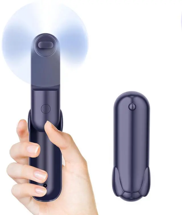 Main image of Mini Handheld Fan, Portable Hand Fan with USB Rechargeable, 2000 mAh Battery Operated, 3 Speeds Adjustable, 2 IN 1 Small Personal Pocket Fan for Women Girls Travel Outdoor