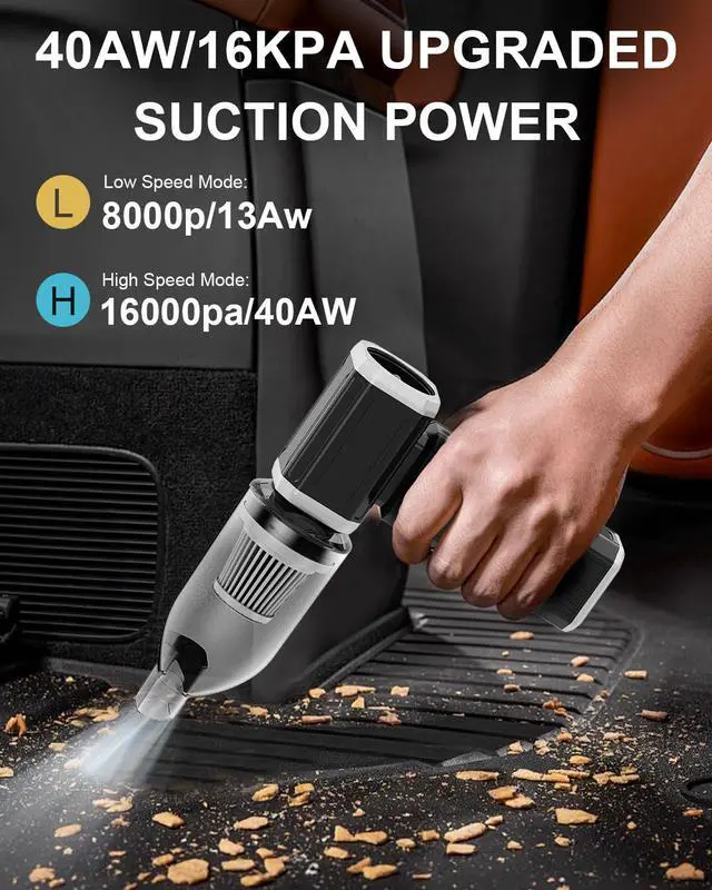 Alt view image 2 of 7 - Electric Air Duster, Mini Vacuum Cleaner - 180000 RPM Turbo Fan 2-in-1 Compressed Air Duster & Vacuum Stepless Speed Adjustable for Dust Debris Removal Keyboards Electronics Home Auto Outdoor Use