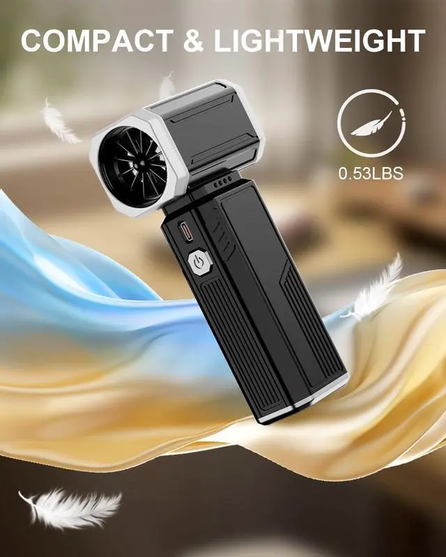 Alt view image 7 of 7 - Electric Air Duster, Mini Vacuum Cleaner - 180000 RPM Turbo Fan 2-in-1 Compressed Air Duster & Vacuum Stepless Speed Adjustable for Dust Debris Removal Keyboards Electronics Home Auto Outdoor Use