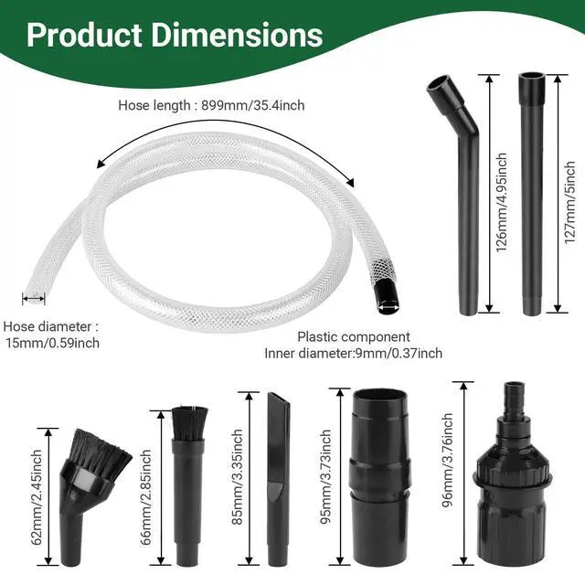 Alt view image 2 of 7 - Micro Cleaning Nozzle Kit,Micro Vacuum Attachment,Universal Vacuum Cleaner Attachment,Mini Micro Kit Keyboard Crevice Cleaning Tool Brush Kit,for Compact Wet Dry Shop Vacuum,Storage Bag Inc