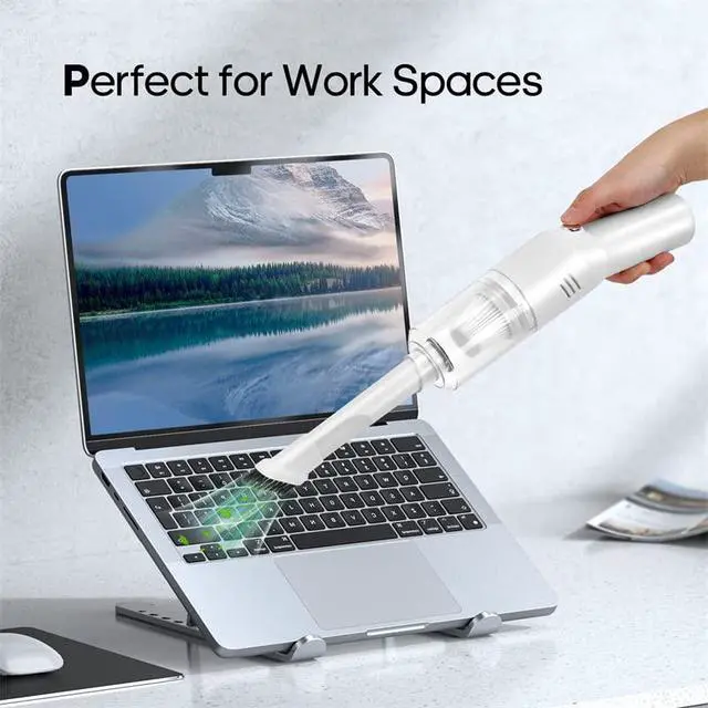 Alt view image 6 of 7 - Wireless Mini Car Vacuum Cleaner(400g) Portable Rechargeable,Handheld Vacuums, Mini but Mighty Dust Busters Cordless Rechargeable,Hand Held Vac for Car/Desk V06/white