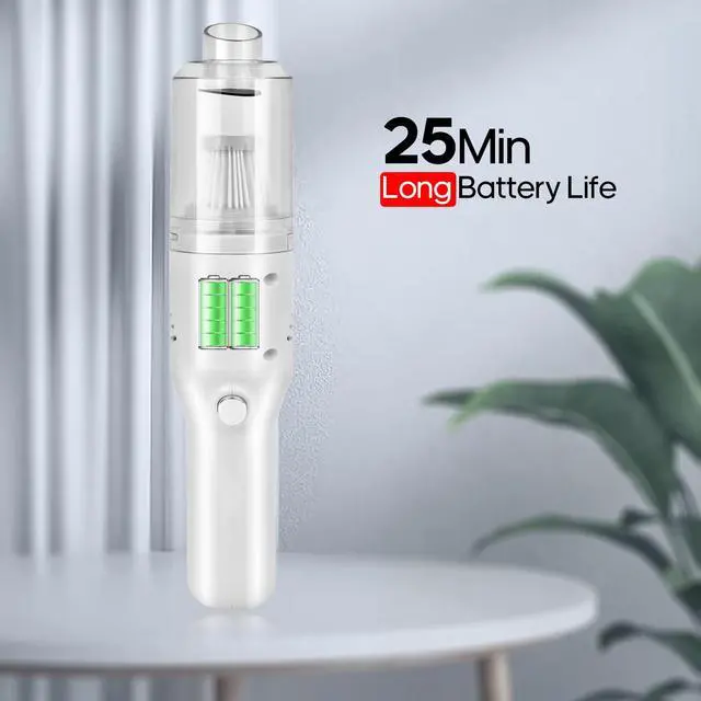 Alt view image 4 of 7 - Wireless Mini Car Vacuum Cleaner(400g) Portable Rechargeable,Handheld Vacuums, Mini but Mighty Dust Busters Cordless Rechargeable,Hand Held Vac for Car/Desk V06/white