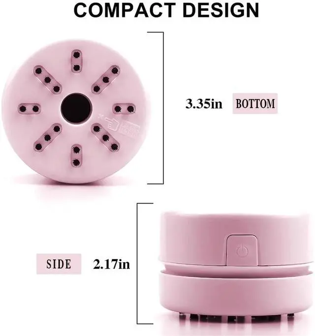 Alt view image 7 of 7 - Diamond Painting Accessories Vacuum Cleaner Mini Desktop Sweeper Organizer Stray Drill Clean Diamond Art,Pink