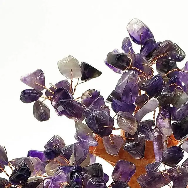 Alt view image 2 of 3 - Feng Shui Quartz Crystal Money Tree Bonsai Style Decoration for Luck and Wealth (Purple)