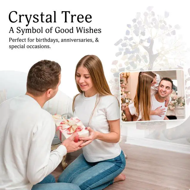 Alt view image 3 of 7 - Rose Quartz Tree, Rose Quarts Crystal, Stone Crystal Money Tree - Feng Shui Decor - Spiritual Gift, Home Office Decor - 10-12 Inch Approx