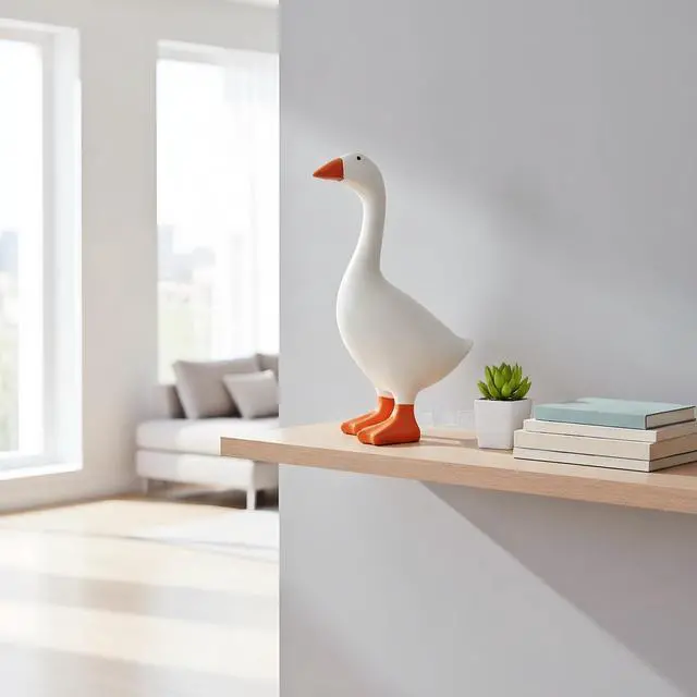 Alt view image 3 of 7 - Desktop Goose Statue 7 inch Cute Resin Figurine for Office Desk Decor, Funny Home & Tabletop Decoration, Unique Housewarming Gifts for Women, Idea