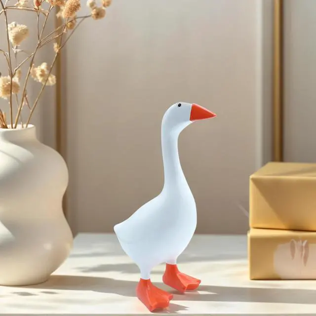 Alt view image 6 of 7 - Desktop Goose Statue 7 inch Cute Resin Figurine for Office Desk Decor, Funny Home & Tabletop Decoration, Unique Housewarming Gifts for Women, Idea