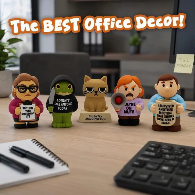 Alt view image 6 of 7 - Miniature Desk Figurine Cute & Quirky Office Decor for Desk, Shelf, or Workspace Fun Tiny Collectible Statue for Adults, Coworkers, or Home Office Gift-HR Lady Document It