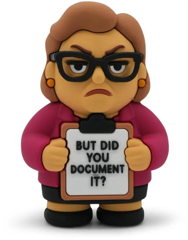 Main image of Miniature Desk Figurine Cute & Quirky Office Decor for Desk, Shelf, or Workspace Fun Tiny Collectible Statue for Adults, Coworkers, or Home Office Gift-HR Lady Document It