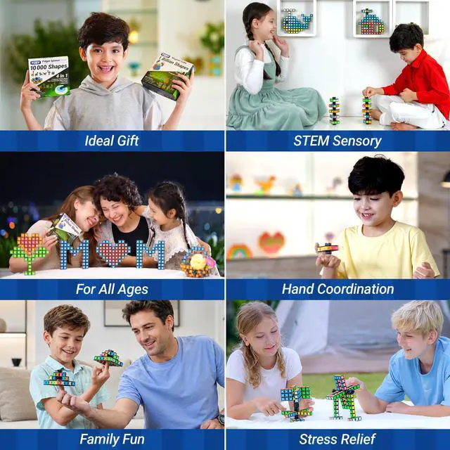 Alt view image 4 of 7 - Magnet Fidget Spinner Mini - 8 Blocks, 3 in 1 Toy: Transformable Fidget Spinner, Infinity Cube, 2x2 Puzzle Cube, Easter Basket Stuffers for Kids/Adults, STEM Sensory Stress Relief Toy