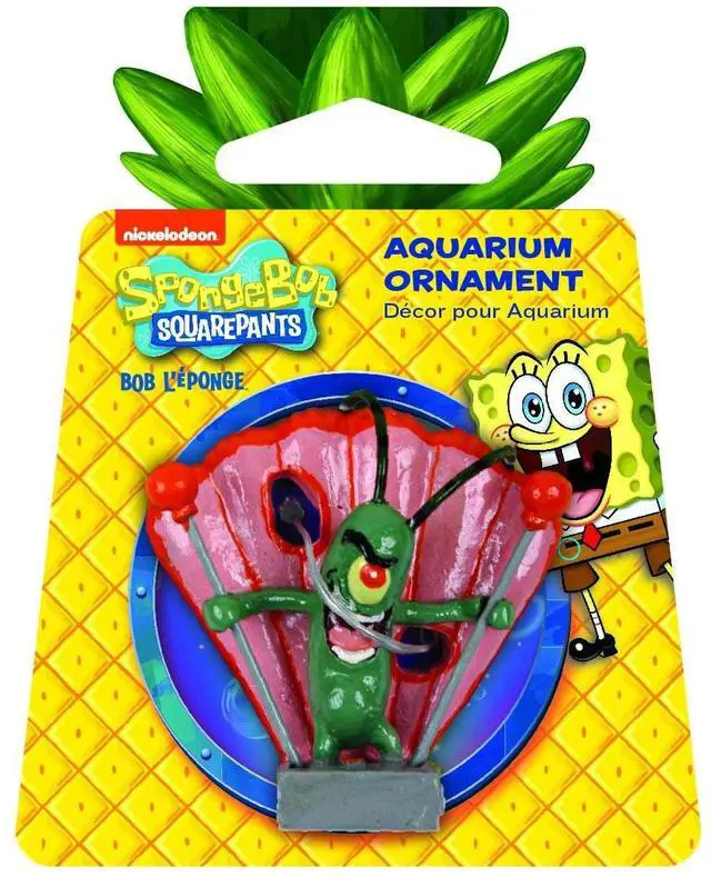 Main image of Officially Licensed Spongebob Squarepants Aquarium Ornament Plankton (Mini/Small Size) Great for Freshwater and Saltwater Tanks