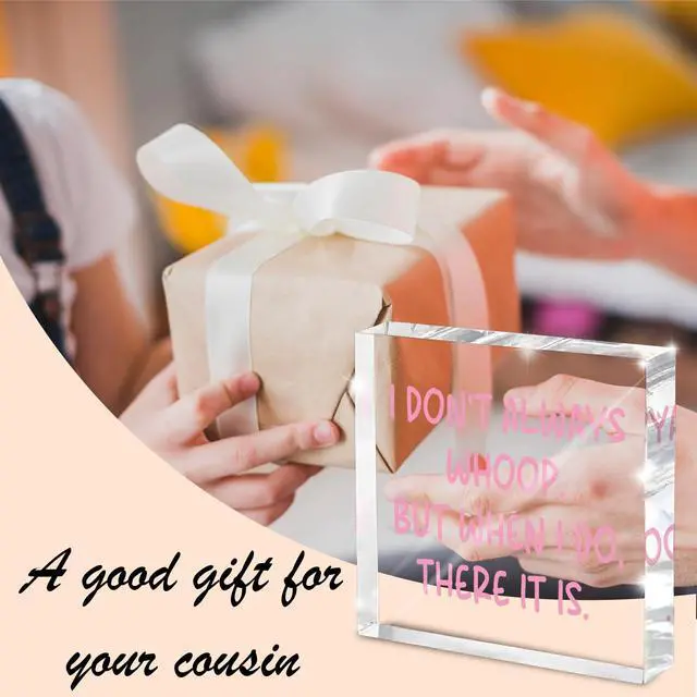 Alt view image 5 of 6 - Fun Pink Decoration, 4x4 inches Acrylic Desktop Ornament, Suitable for Birthday and Christmas Gifts for Colleagues, Friends and Family, Funny Office Sayings and Slogans