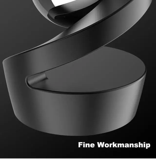 Alt view image 4 of 7 - Kinetic Desk Toy, Levitating Spinning Gyroscope, Silent Metal Fidget Spinner, Aluminum Alloy Stress Relief Desktop Ornament, Office Executive Decor Gift for Adults ADHD Anxiety (Silver-Gold Ball)