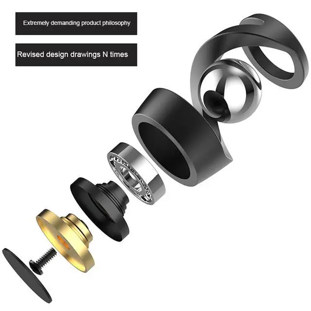 Alt view image 3 of 7 - Kinetic Desk Toy, Levitating Spinning Gyroscope, Silent Metal Fidget Spinner, Aluminum Alloy Stress Relief Desktop Ornament, Office Executive Decor Gift for Adults ADHD Anxiety (Silver-Gold Ball)