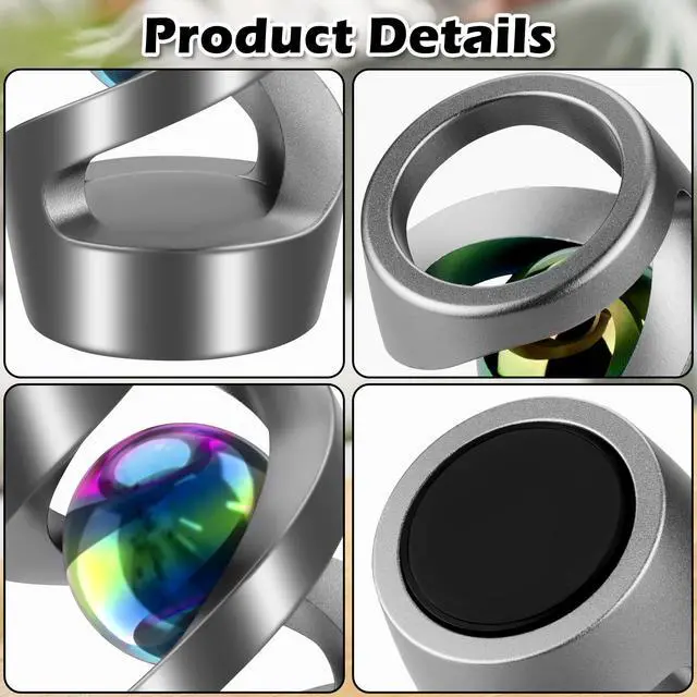 Alt view image 3 of 6 - Kinetic Spinning Desk Toy, ADHD Fidget Desktop Ornament Gray