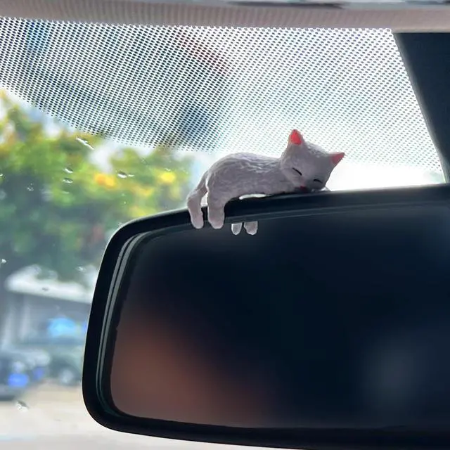 Alt view image 3 of 6 - 8 Pcs Mini Cat FigurinesTiny Desk Cats for Computer Monitor, Shelves,Car DashboardsOffice Desk Decor, Small Resin Cat for DIY Accessories, Dollhouses Interior decorationss, or Party Favors