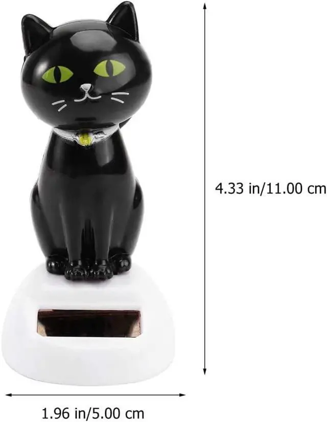Alt view image 2 of 7 - Solar Cat Toy Doll Dancing Cat Figure Car Ornament,Dancing Toys Ornaments Solar Powered Car Dashboard Interior Decoration Desktop Decor Gift Window Party Car Desk Home