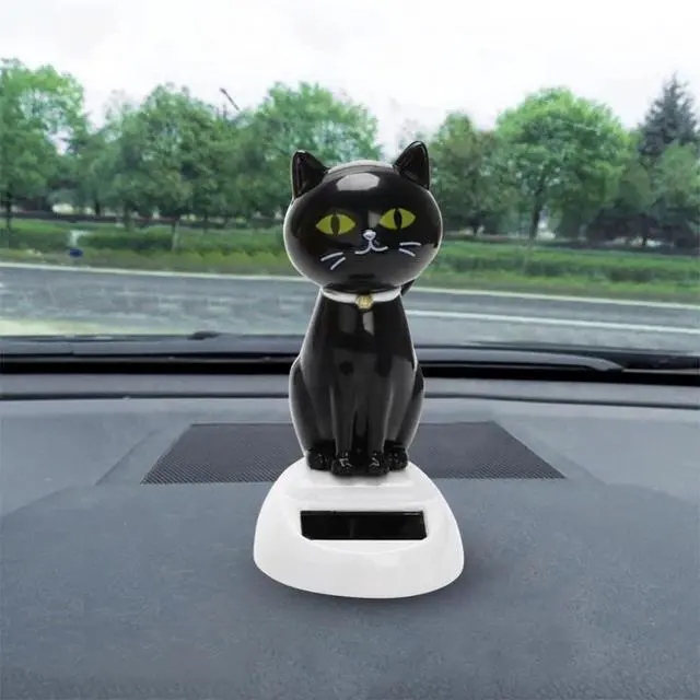 Alt view image 3 of 7 - Solar Cat Toy Doll Dancing Cat Figure Car Ornament,Dancing Toys Ornaments Solar Powered Car Dashboard Interior Decoration Desktop Decor Gift Window Party Car Desk Home