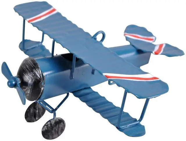 Alt view image 2 of 5 - 3pc Vintage Metal Planes Model Iron Retro Aircraft Glider Biplane Pendant Model Airplane,Christmas,Home Decor,Ornament,Desktop Decoration