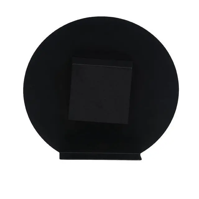 Alt view image 6 of 7 - 6'' One-Piece Table Clocks Without Scale Modern Minimalist Style Decoration, Iron Silent Quartz Desk Clock Creative Ornaments, Battery Operated Non Ticking for Home Office, Black
