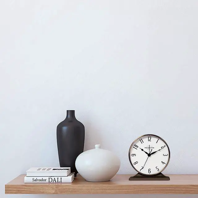 Alt view image 6 of 7 - Co Lewis Mantel Alarm Clock, Desk and Shelf Clock, Tabletop Decoration, 5.5 x 5 inch, Silent no Ticking, Metal Base, Bronze Finish, Arabic Numeral