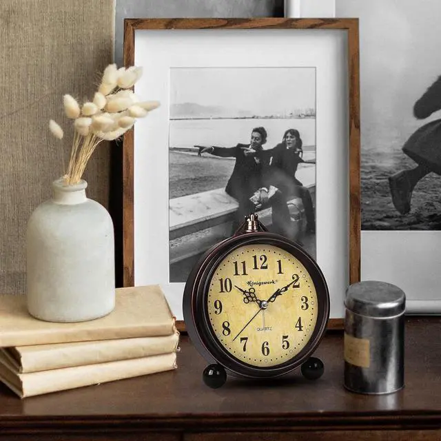 Alt view image 3 of 7 - Vintage Analog Alarm Clock, Classic, Small, 5.25 inch