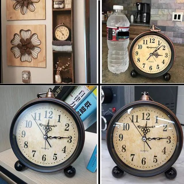 Alt view image 7 of 7 - Vintage Analog Alarm Clock, Classic, Small, 5.25 inch
