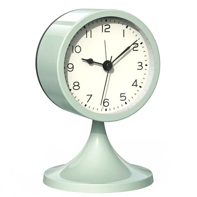 Main image of 3" Cute Analog Alarm Clock,Small Retro Table Clock Battery Operated,Slient Metal Desk Clock with Light for Living Room Decor,Bedroom,Bedside,ShelfGreen