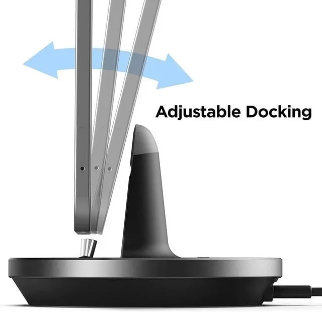 Alt view image 4 of 7 - Desktop Charging Stand for USB-C Phone and Tablets, Adjustable Case-Friendly Dock Station Charger, Super Fast Charge Compatible (Wired Type-C)