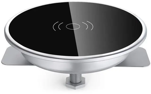 Main image of Recessed Desk Wireless Charger,15W Fast Flush Mount Qi Charging Pad,Hidden Desk Grommet Charger,Desktop Charging Station for Home/Office,Compatible with iPhone 17/16/15/Samsung/All Qi-Enabled Devices