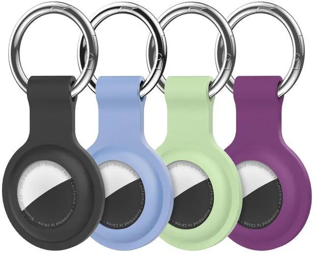 Main image of Compatible with AirTag Holder Case Keychain 4 Pack, for AirTag 1st & 2nd Generation Key Chain Ring Case Cover for Air Tag Holder GPS Tracker Item Air Tags Finders Air Tagholder for Kids,Bags,Luggages