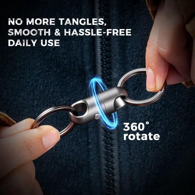 Alt view image 5 of 6 - Magnetic Quick Release Keychain with Dual Safety Lock Buttons, Anti-Drop Detachable Heavy Duty Magnet Key Chain