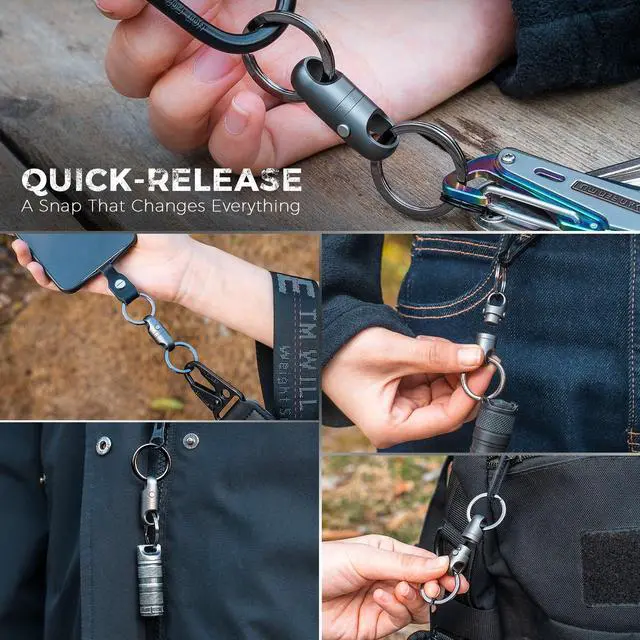 Alt view image 6 of 6 - Magnetic Quick Release Keychain with Dual Safety Lock Buttons, Anti-Drop Detachable Heavy Duty Magnet Key Chain