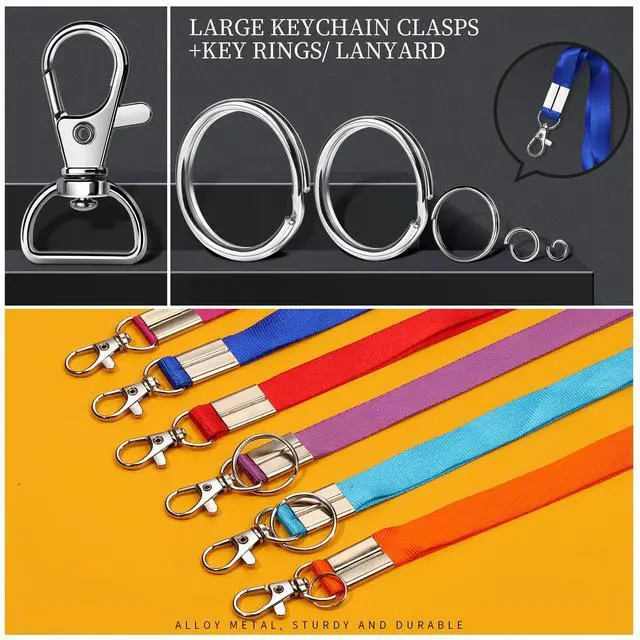 Alt view image 4 of 7 - Keychain Making Kit, 265PCS Keychains Clips and Key Rings, Well Crafted Sturdy Key Chain Making Kit, Key Chain Rings, Keychains Hooks, for Key Chains, Lanyard, Jewelry Making, Crafts, Silver