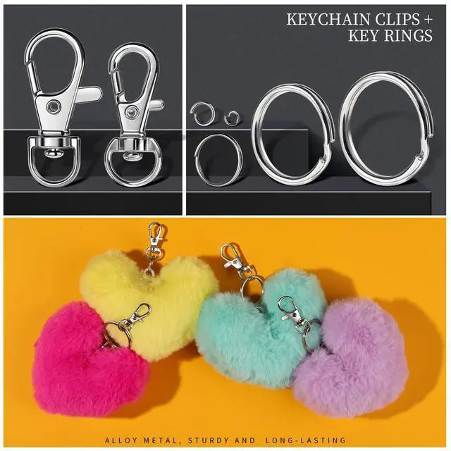 Alt view image 3 of 7 - Keychain Making Kit, 265PCS Keychains Clips and Key Rings, Well Crafted Sturdy Key Chain Making Kit, Key Chain Rings, Keychains Hooks, for Key Chains, Lanyard, Jewelry Making, Crafts, Silver