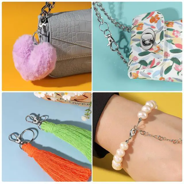 Alt view image 7 of 7 - Keychain Making Kit, 265PCS Keychains Clips and Key Rings, Well Crafted Sturdy Key Chain Making Kit, Key Chain Rings, Keychains Hooks, for Key Chains, Lanyard, Jewelry Making, Crafts, Silver