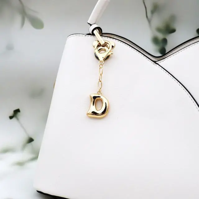 Alt view image 4 of 5 - Initial Keychain For Women Handbag Charms Backpack Car Keyring for Sister Besties Mom Gold Letter Keychain (Gold-D)