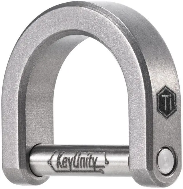 Main image of Titanium D Ring Key Shackle, U Shape Key Ring Horseshoe Clasp for Car Fob, DIY Leather Key Organizer Keychain(M)