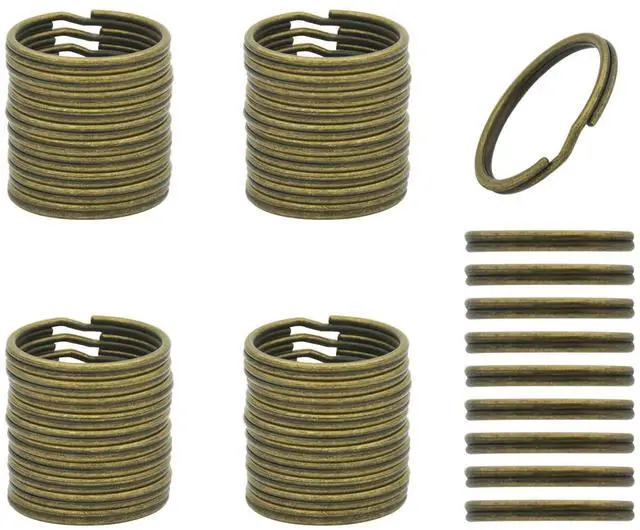 Main image of 50pcs 25mm Key Ring Keychain Metal Bronze Round Split Key Chains Rings Connectors for Home Car Dog Tag Office Ornaments Keys Attachment