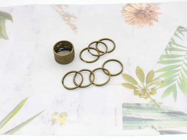 Alt view image 5 of 7 - 50pcs 25mm Key Ring Keychain Metal Bronze Round Split Key Chains Rings Connectors for Home Car Dog Tag Office Ornaments Keys Attachment