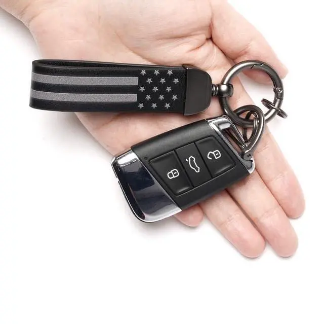 Alt view image 4 of 5 - 2 Sets US Flag Zinc Alloy Keychain, Durable for All Cars, Unisex