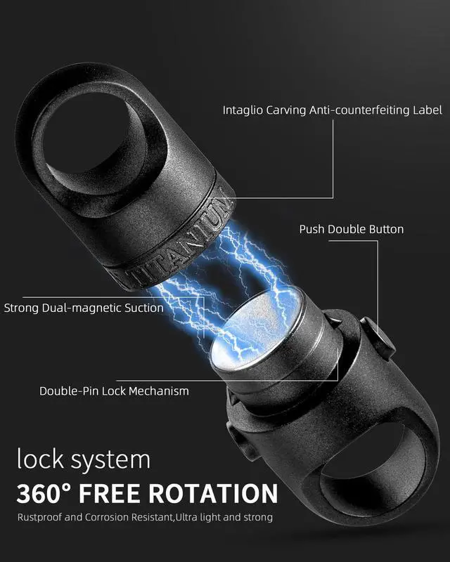 Alt view image 4 of 6 - Magnetic Quick Release Keychain, Heavy Duty Anti-Drop Detachable Magnet Connector with 2 Key Rings for Keys & EDC Tools